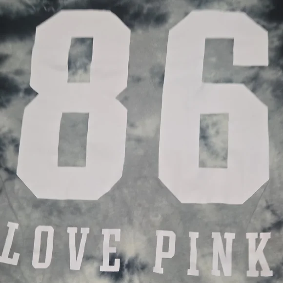 PINK Victoria's Secret Gray Tie-Dye Shirt 86 Xl - Picture 3 of 3